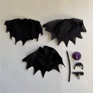 1989 Toy Biz Batman Joker Cape Hat Staff Accessories Parts Lot Figure Weapons